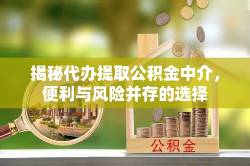正宁揭秘代办提取公积金中介，便利与风险并存的选择