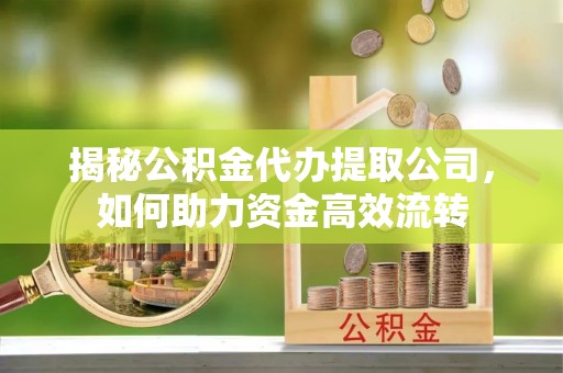 正宁揭秘公积金代办提取公司，如何助力资金高效流转